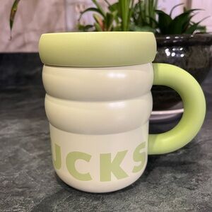*NWT* Starbucks Spring 2026 Matcha Green Rippled SS Mug with Slide Lid 12 oz